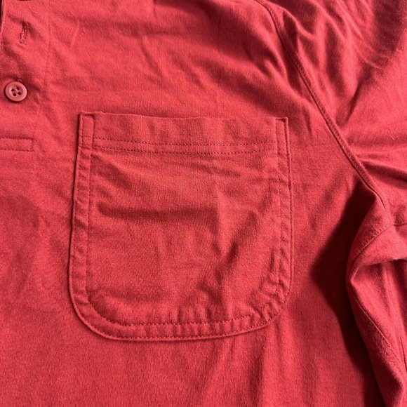 Duluth Trading Henley Relaxed Fit Long Tail Mens Size Large Long SLeeve Red - Picture 3 of 9